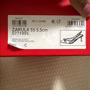 FERRAGAMO Womens Pink Croc Bow Zarula Slip On Leather Slingback 10 C